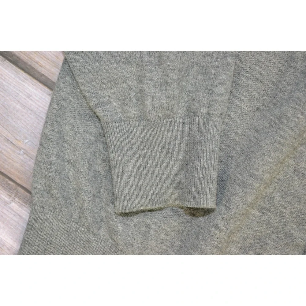 Peter Millar Sweater Mens XL Gray 1/4 Zip Mock Neck Merino Wool Pullover‎